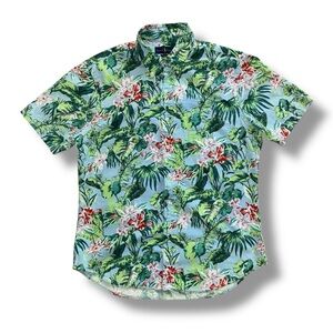 Ralph Lauren Polo Mens Short Sleeve Tropical Floral Slim Fit Oxford Shirt Large
